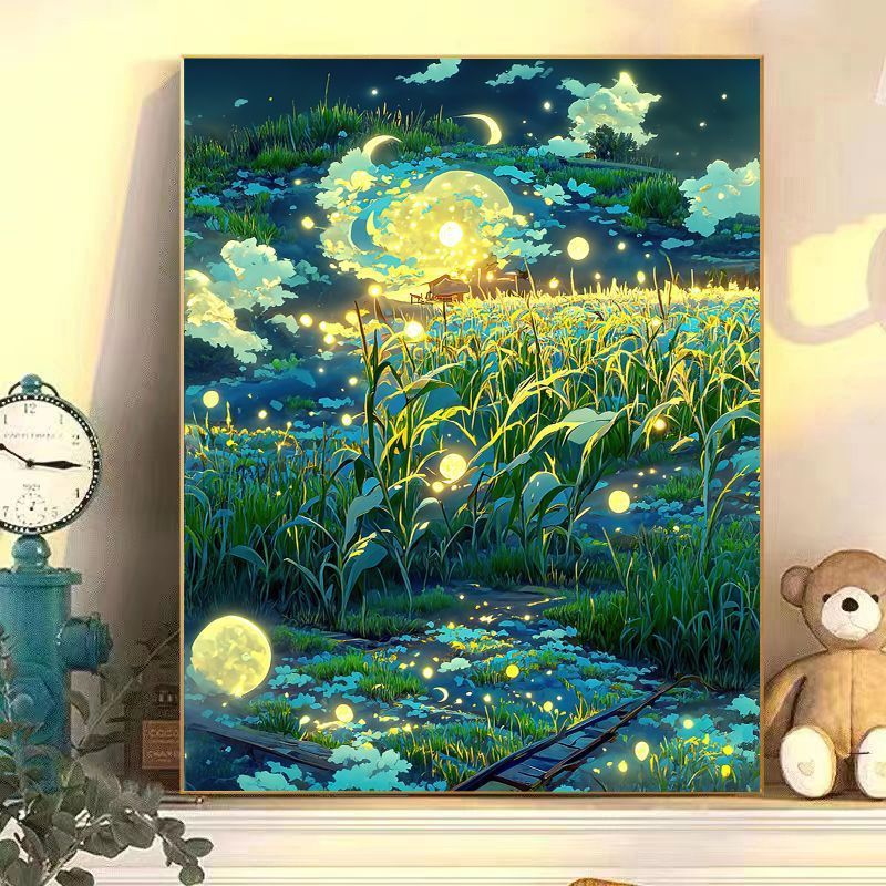 Enchanting Moonlit Landscape Canvas Art Stornfield
