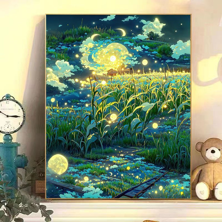 Enchanting Moonlit Landscape Canvas Art Stornfield