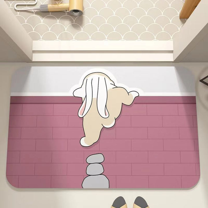 Cute Animal-Themed Plush Area Mat