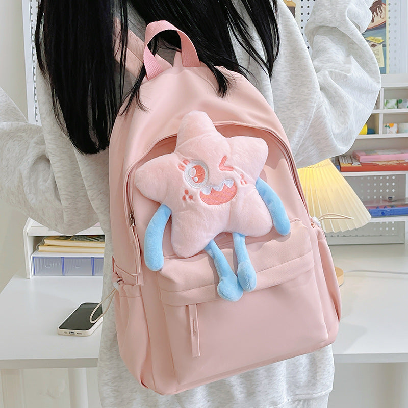 Plush backpack with playful star motif Stornfield