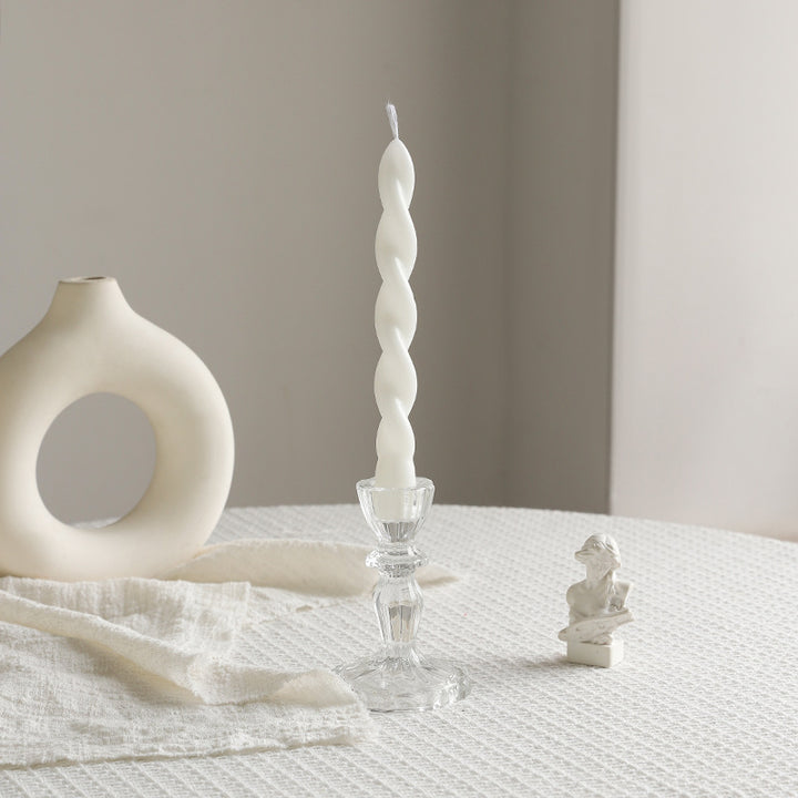 Hand-Poured Beaded Sphere Taper Candle