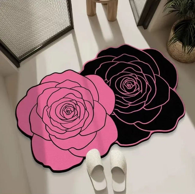 Floral-Shaped Bathroom Mat