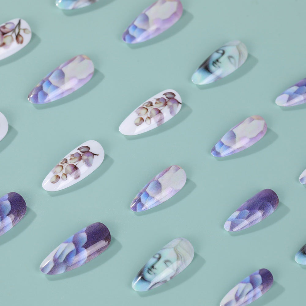 Artificial nails with botanical and artistic designs Stornfield