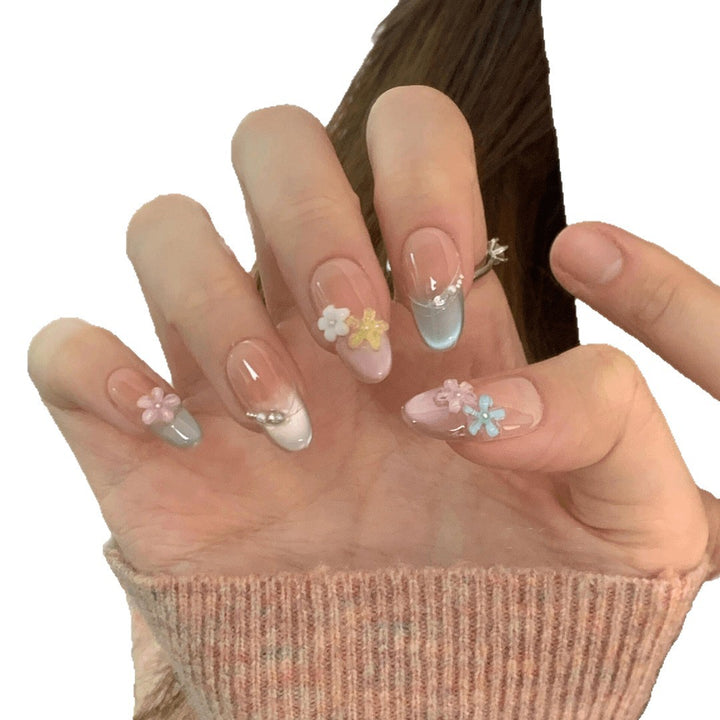 Glossy Natural Finish Press-On Nail Set