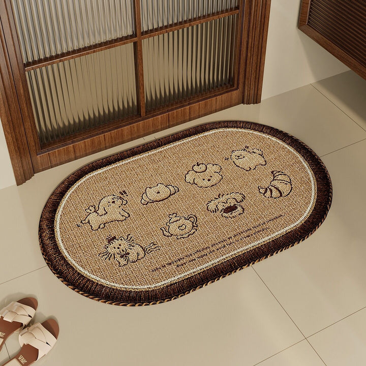 Whimsical Cartoon Character Area Mat