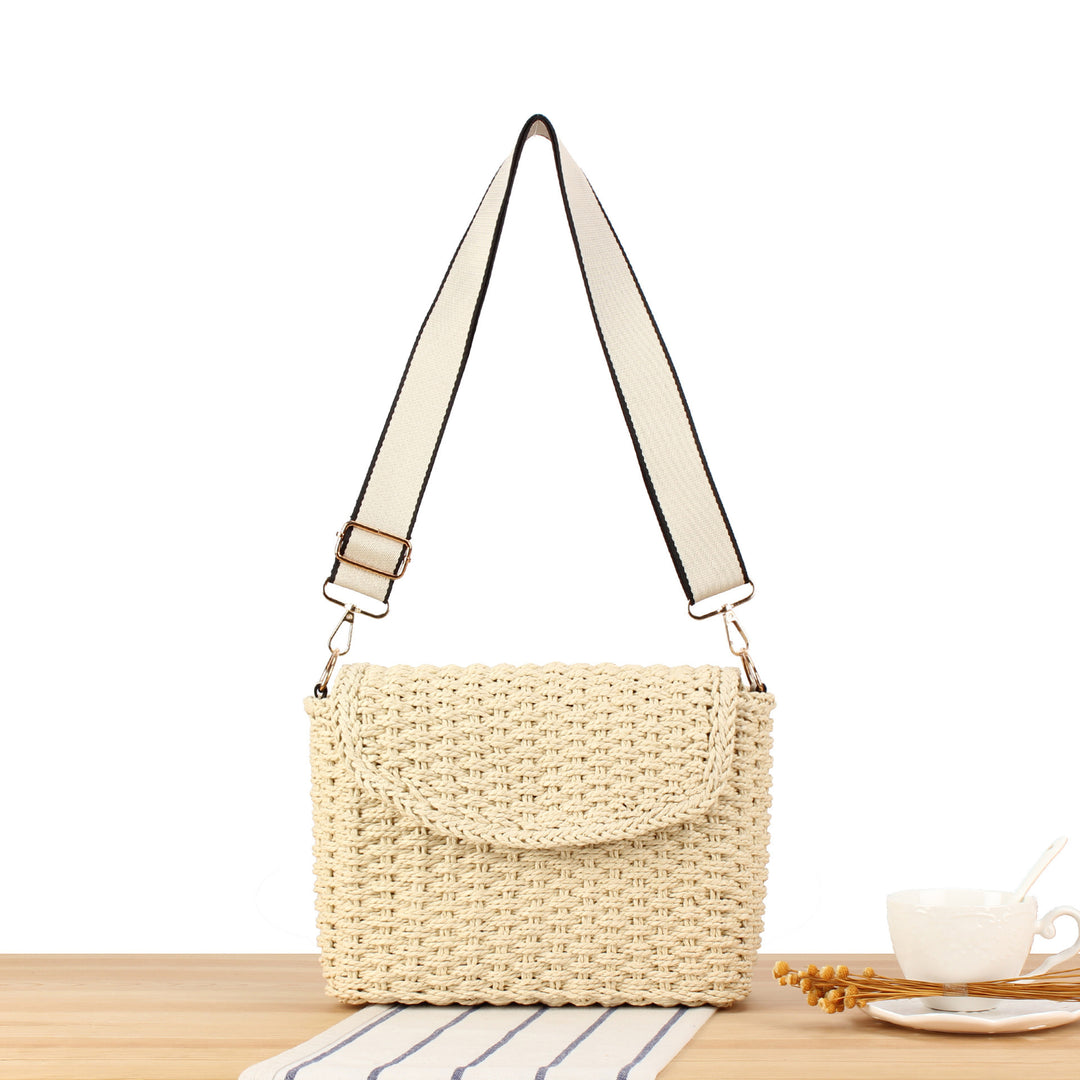 Shoulder bag in handcrafted woven style Stornfield