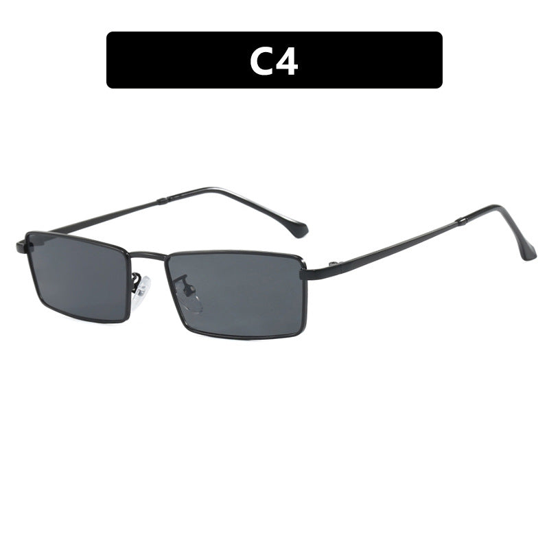 Women square sunglasses with metallic frame and comfortable nose pad Stornfield