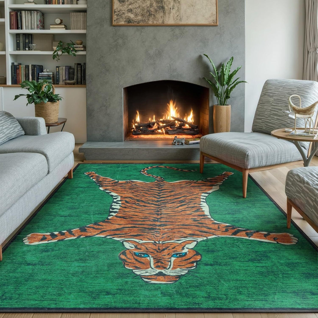 Tiger-Themed Area Rug