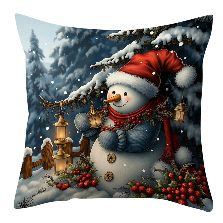 Festive Holiday-Themed Decorative Pillow