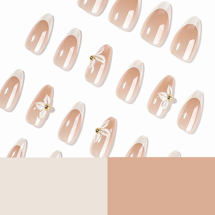 Artful stiletto nails with elegant floral design Stornfield
