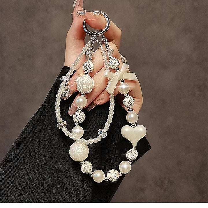 Elegant Pearl Bead Charm Keychain Stornfield