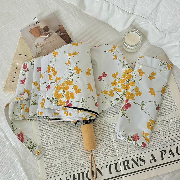Women Foldable Sunshade with Flower Design Stornfield