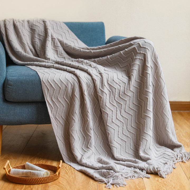 Textured Woven Throw Blanket