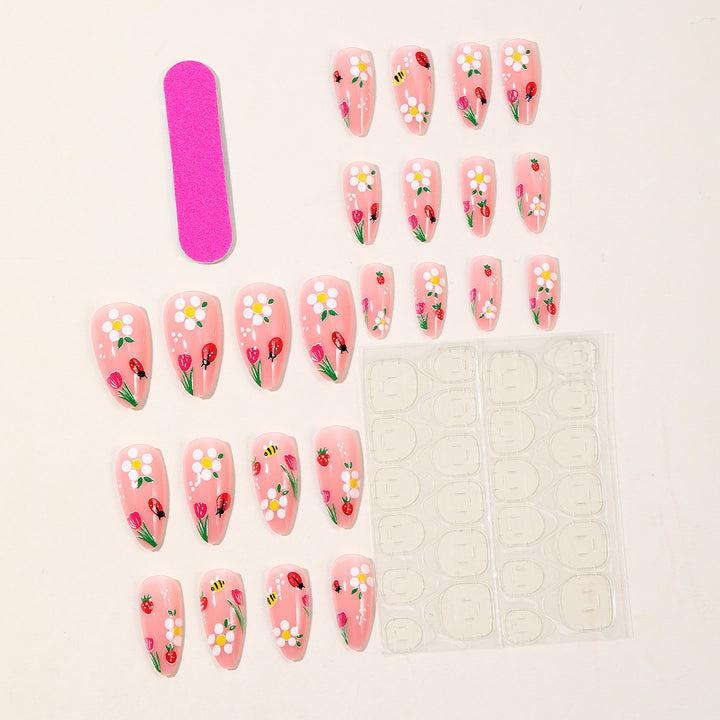 Floral-Themed Stiletto Nail Art Stornfield