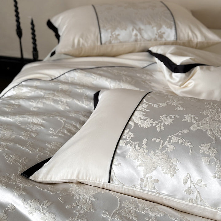Decorative Luxury Embroidered Satin Bedding Set Stornfield