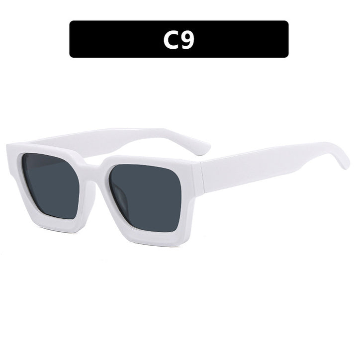 Ladies fashionable square sunglasses with sturdy frame and yellow lenses Stornfield