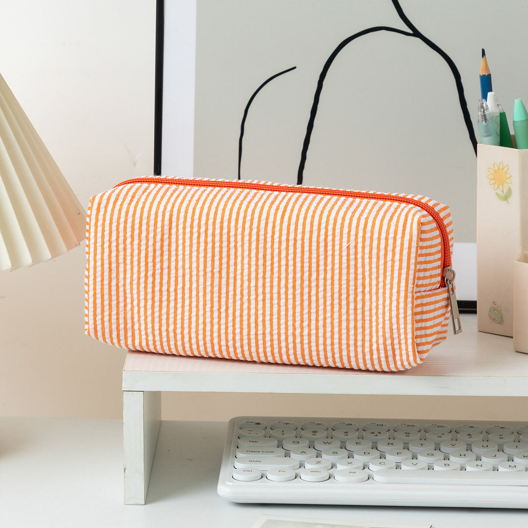Striped Zippered Pencil Case Bag Stornfield