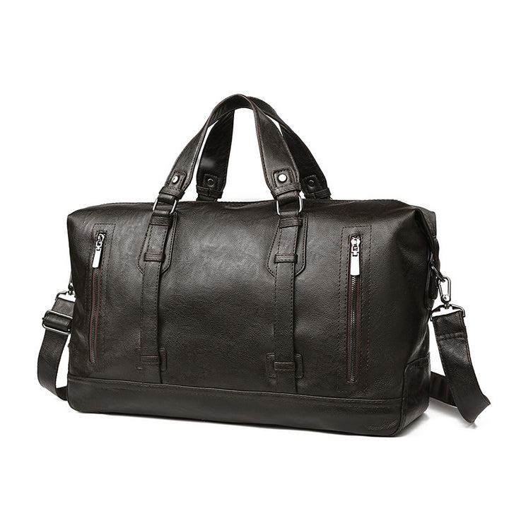 Premium Leather Weekend Duffel Bag Stornfield