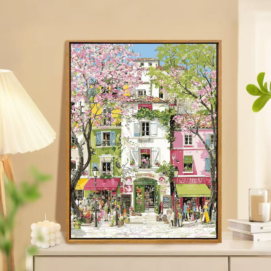 Charming Springtime Market Landscape Wall Art Stornfield