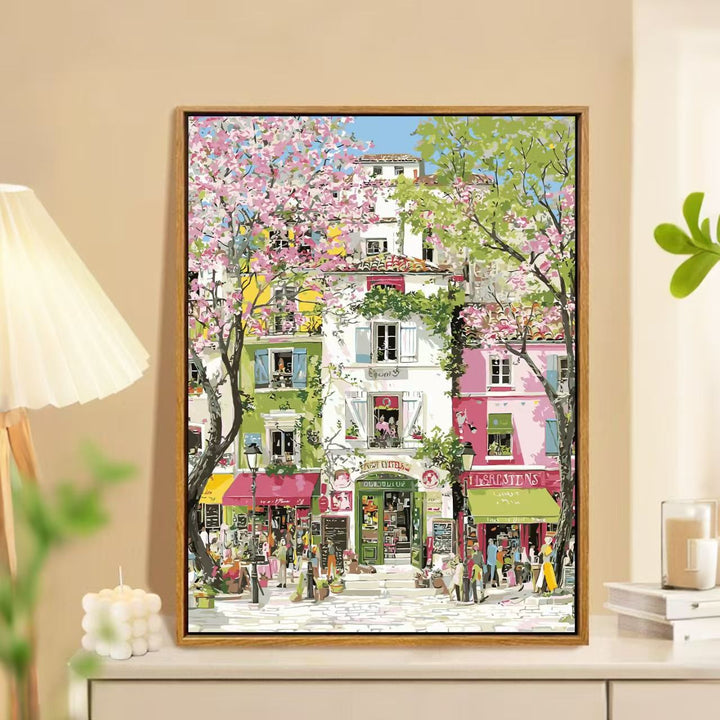 Charming Springtime Market Landscape Wall Art Stornfield
