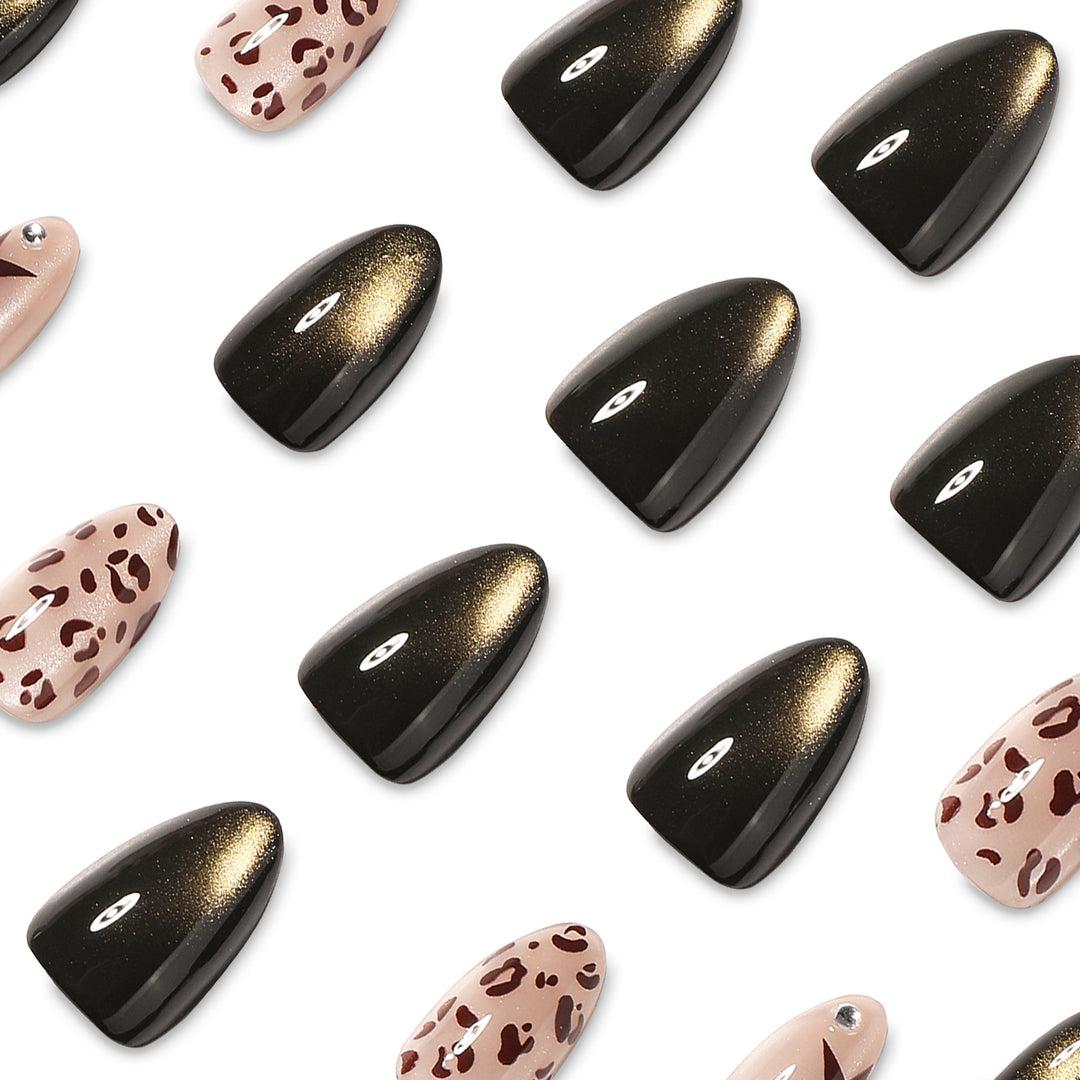 Artful Nail Extensions with Glamorous Leo Design Stornfield