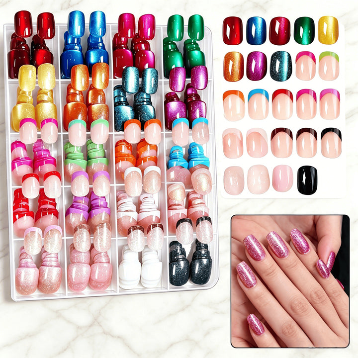 Multi-Style Press-On Nail Art Set Stornfield