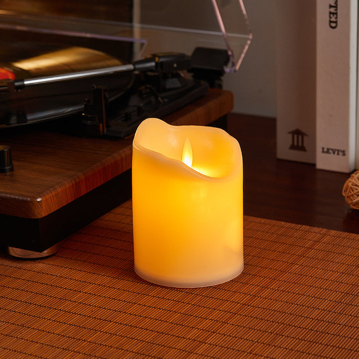 Decorative LED real wax candle in crystal look Stornfield