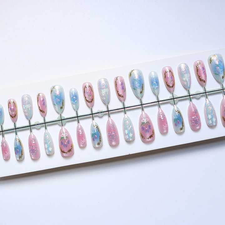Seasonal Floral Press-On Nail Art Set Stornfield
