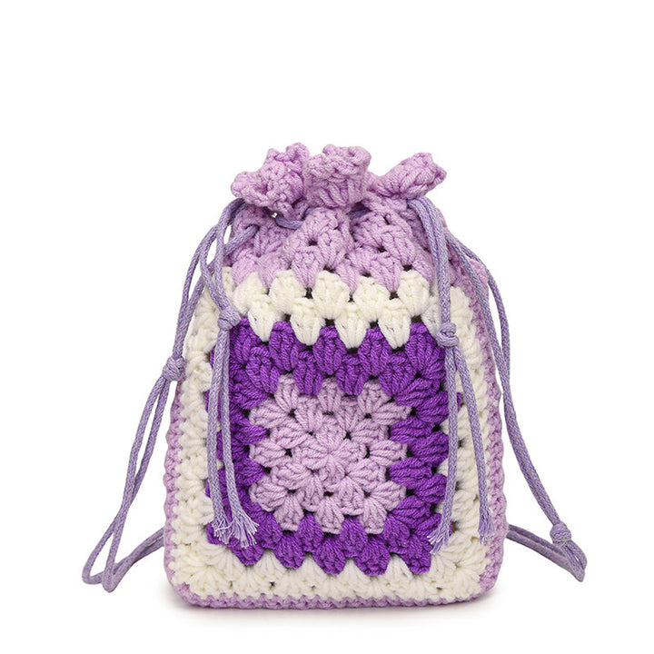 Crochet Drawstring Mini Backpack