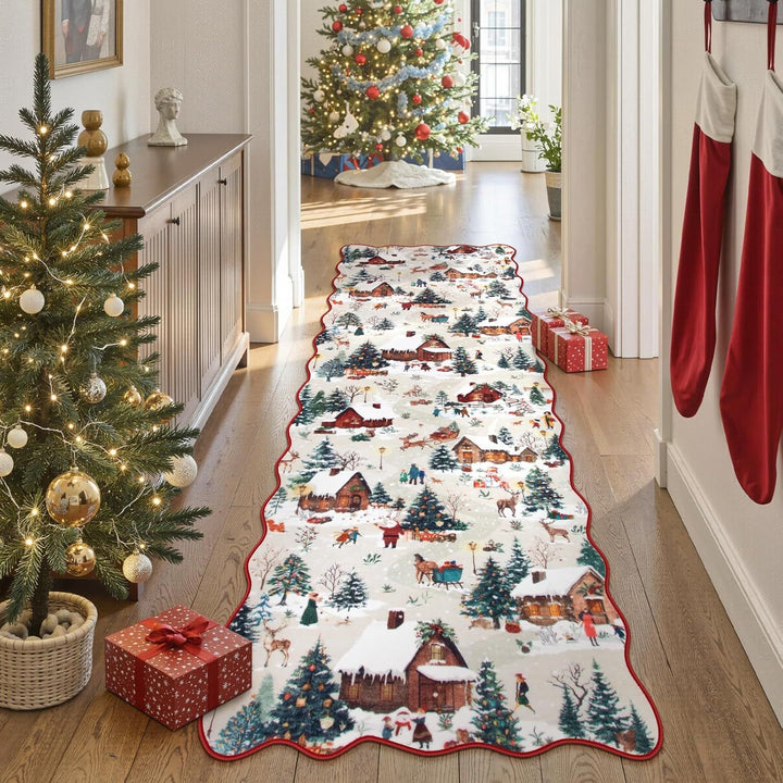 Christmas-Themed Kitchen Runner Mat for Floor