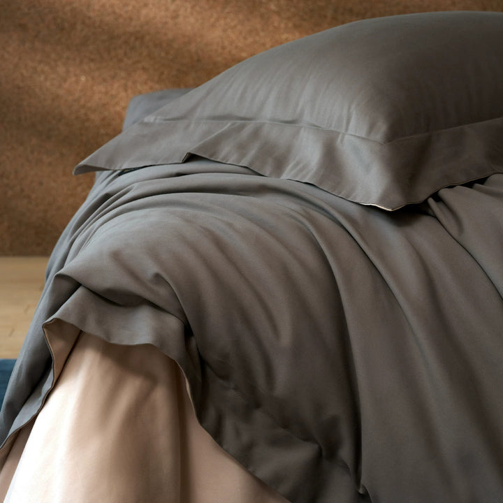 Luxury Reversible Cotton Sateen Duvet Cover Set