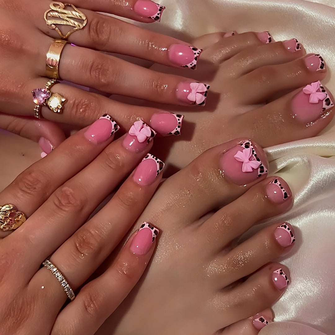 Decorative 3D Bow Press-On Nail Set Stornfield