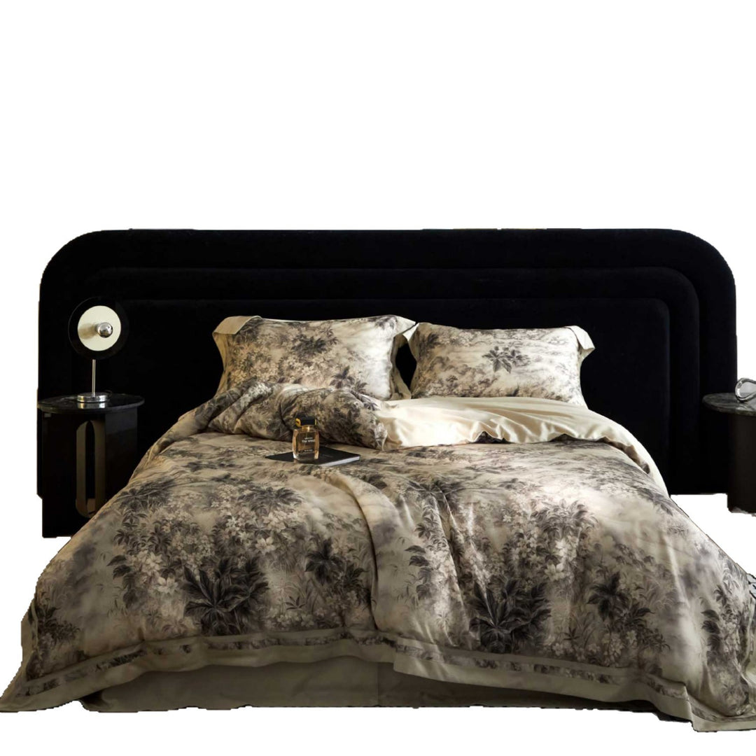 Luxury Floral Satin Duvet Cover Set with Pillowcases