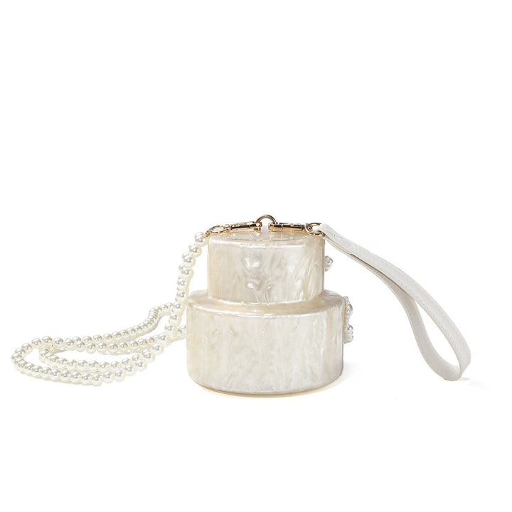 Pearl-Embellished Evening Wristlet