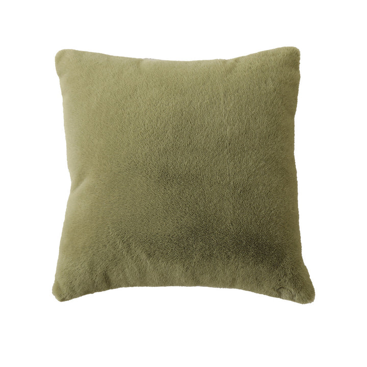 Plush pillow with artificial fur cover and cuddly inner foam filling Stornfield