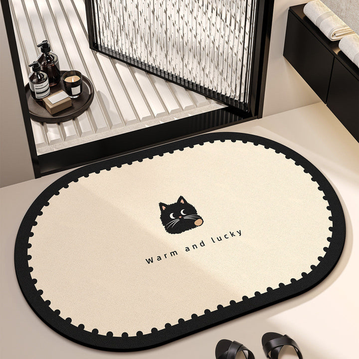 Cute Cat Themed Bath Mat