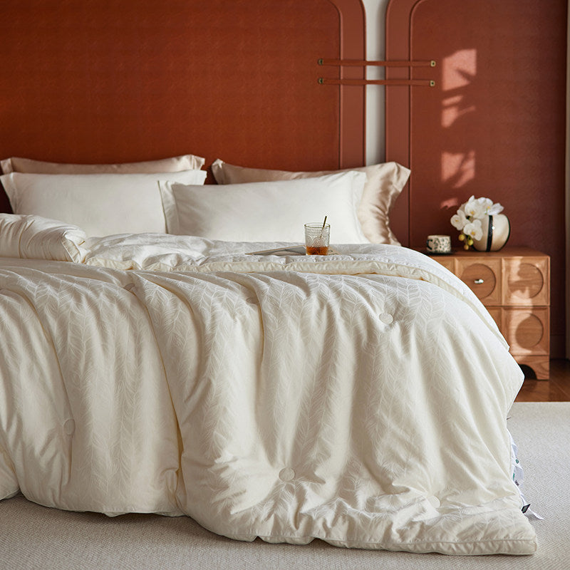 Decorative Luxurious Leaf-Pattern Duvet Cover Set Stornfield