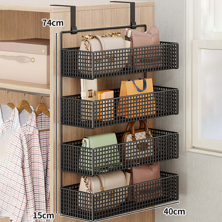 Overdoor Mesh Storage Organizer with Hooks