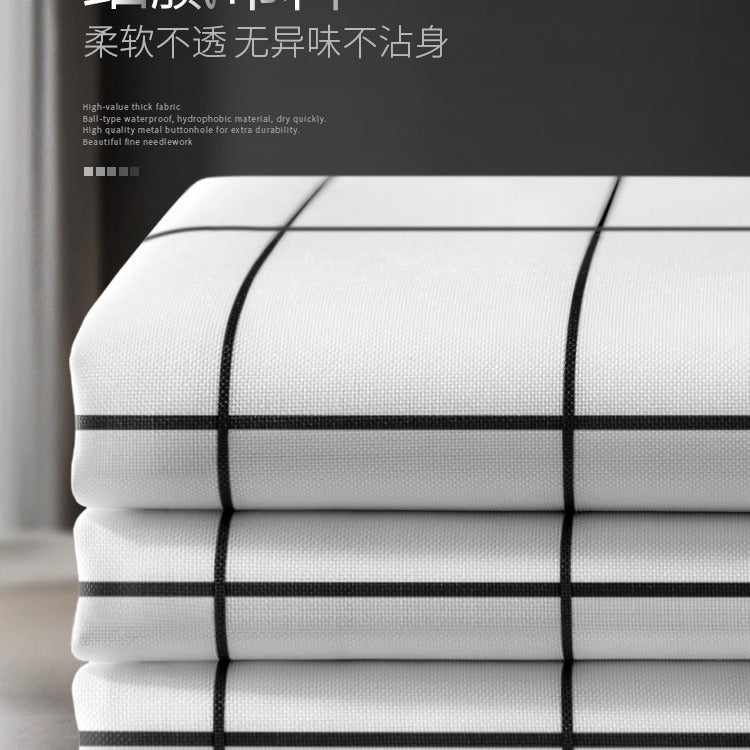 Minimalist Grid Pattern Shower Curtain Stornfield