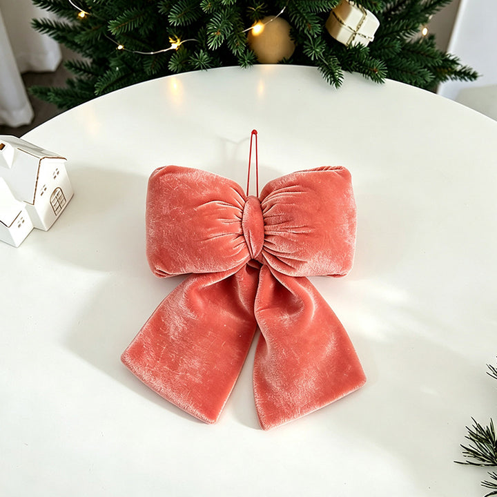 Decorative Plaid Fabric Bow Ornament