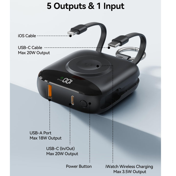 Portable Wireless Charger with Integrated Power Bank Stornfield