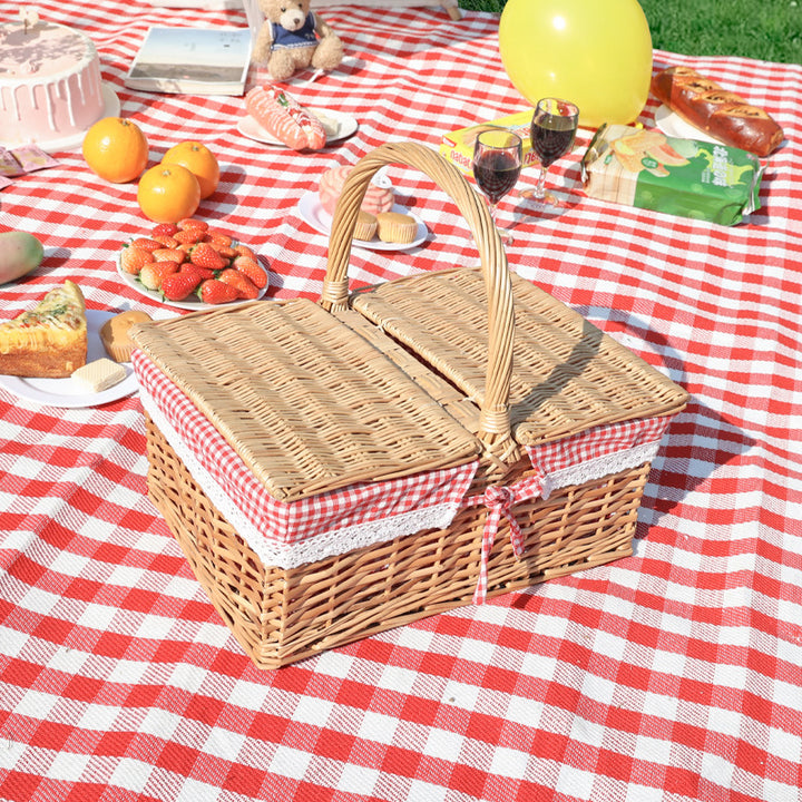 Ladies Woven Basket with Decorative Insert Stornfield