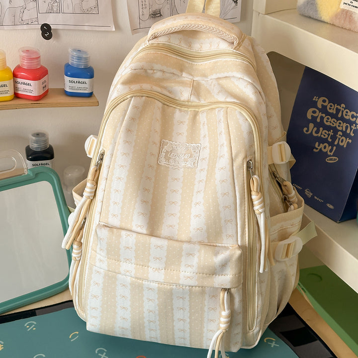 Charming Decorative Bow-Embellished Backpack Stornfield