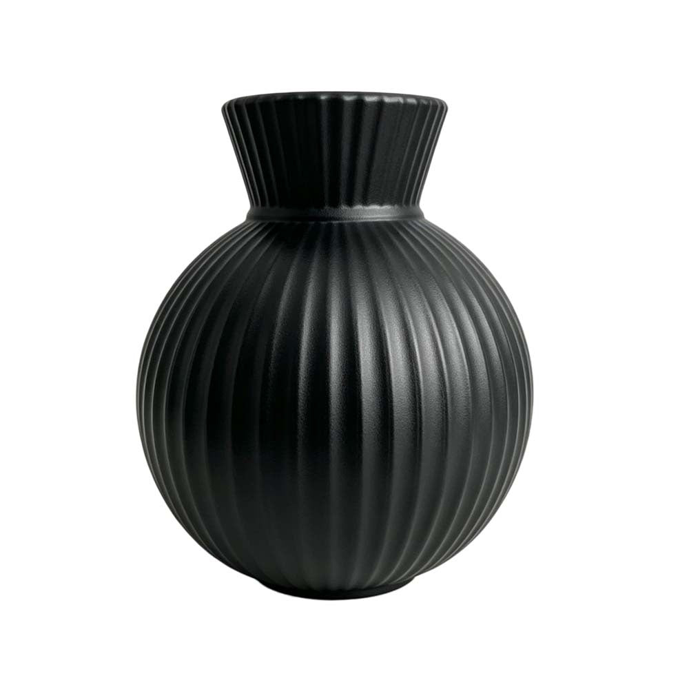 Elegant Ribbed Ceramic Vase Stornfeild