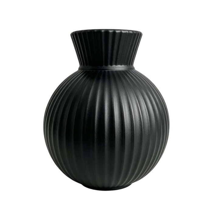 Elegant Ribbed Ceramic Vase Stornfeild