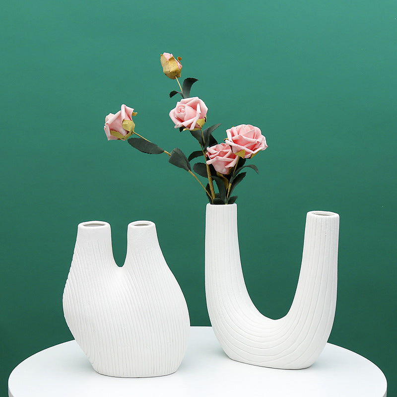 Unique Dual Chamber Ceramic Vase Stornfeild