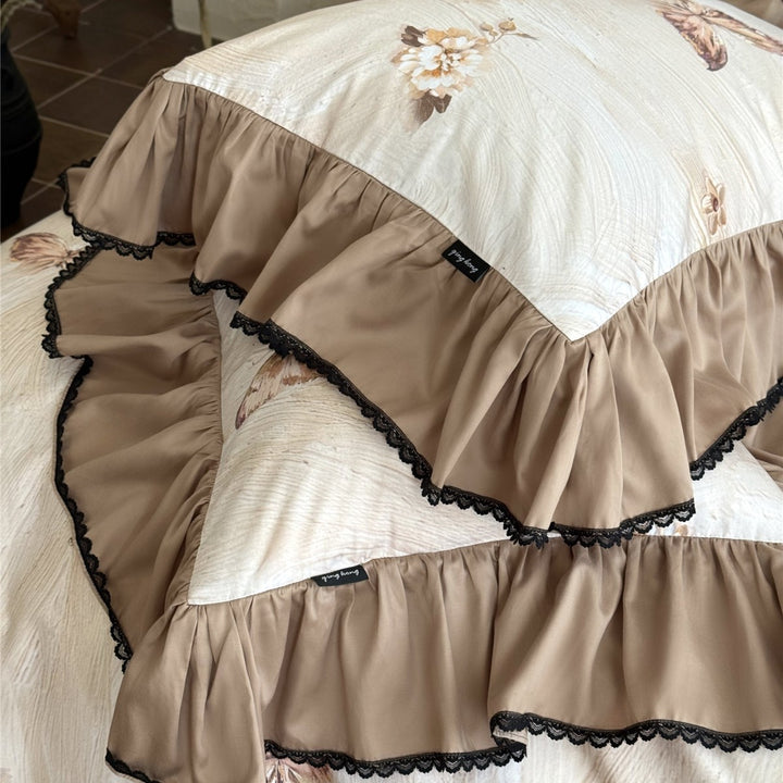 Decorative Ruffled Butterfly Bedding Set