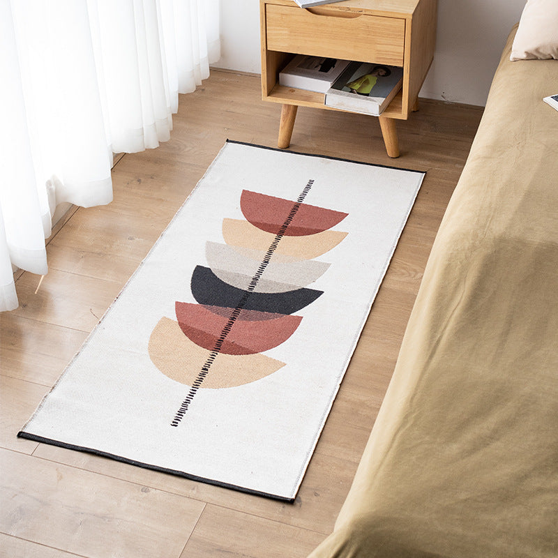 Flat-woven kitchen runner with modern striped pattern and easy-care cotton blend Stornfield