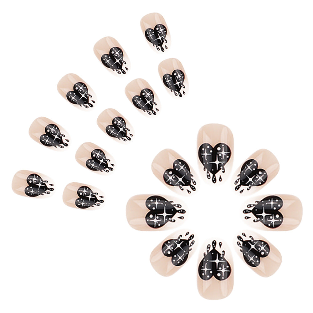 Artistic Heart-Design Press-On Nails Stornfield