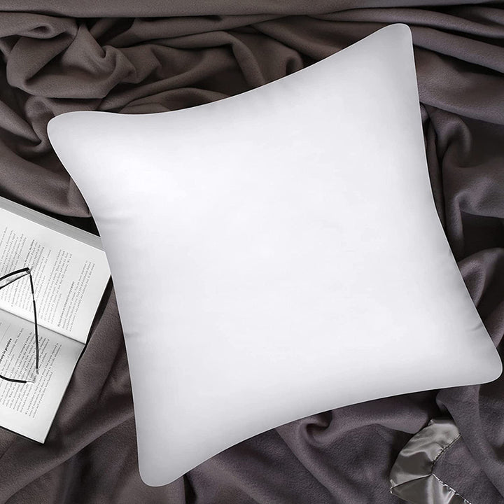 Square Plush Down-Alternative Pillow Insert Duo with Hidden Zipper and Loft Support